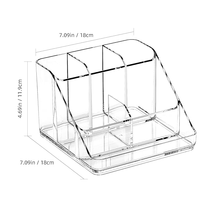 Ettori APLOP Makeup Organizer Tray, 6-Compartment Vanity Makeup Organizer for Jewelry, Hair Accessories, Bathroom Counter or Dresser-NeatNest