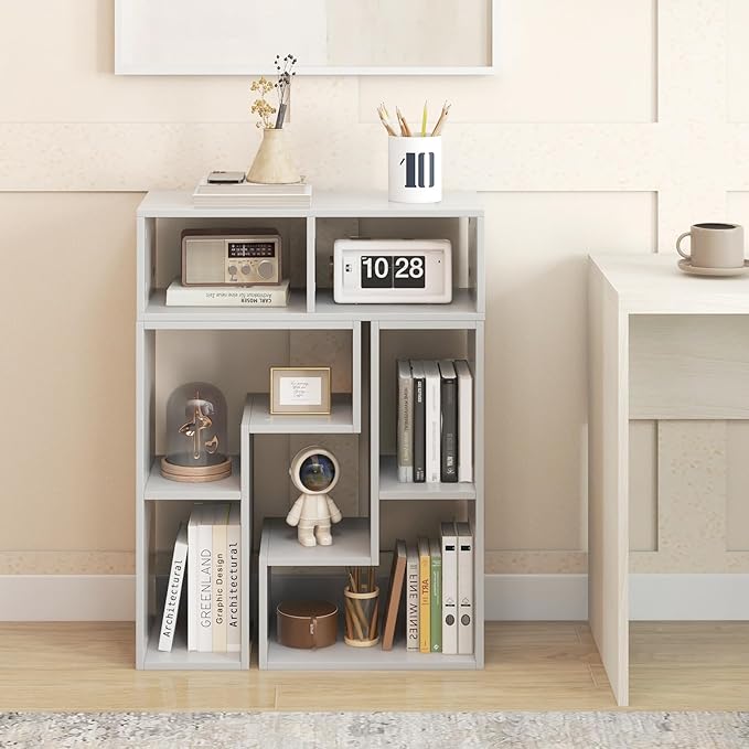 Giantex Free-Combination TV Stand for Bedroom - Entertainment Center for 50 55 60 65 Inch TV, 3-Piece Media Console Table with Storage Cubes, Deformable Open Storage Bookcase Shelf (White)-NeatNest