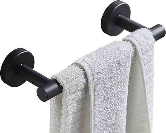 Hand Towel Holder for Bathroom Hardware Set, SUS304 Stainless Steel Towel Bar, 9-Inch Matte Black Bathroom Accessories Towel Rack, Wall Mounted.