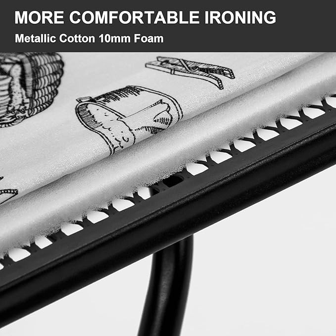 Duwee 13"×35" Ironing Board Small with Heat Resistant Cover,Folding Compact Ironing Board,Light Weight,Easy to Storage