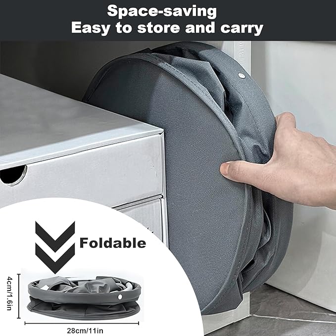 Cleaning Caddy with Handle, Cleaning Products Organiser, 17L Foldable Storage Basket, Cleaning Caddy Organiser, Portable Multi Cleaning Bucket Bag for Home, Garden (Dark Grey)-NeatNest