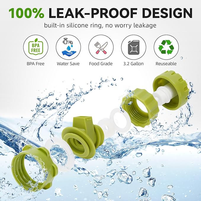 Camping Water Jug - 3.2 Gallan Water Container with Spigot | Portable Water Tank for Outdoor Hiking Picnic Supplies - White-NeatNest