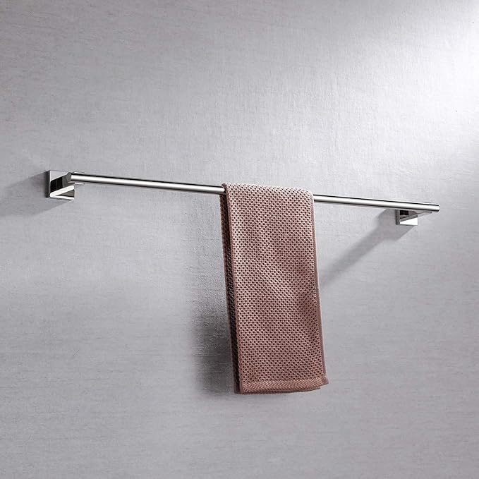 Miyili 30-Inch Bathroom Single Towel Bar Stainless Steel Towel Rack Bath Towel Hanger Wall Mount Polished Finish, A02C75A