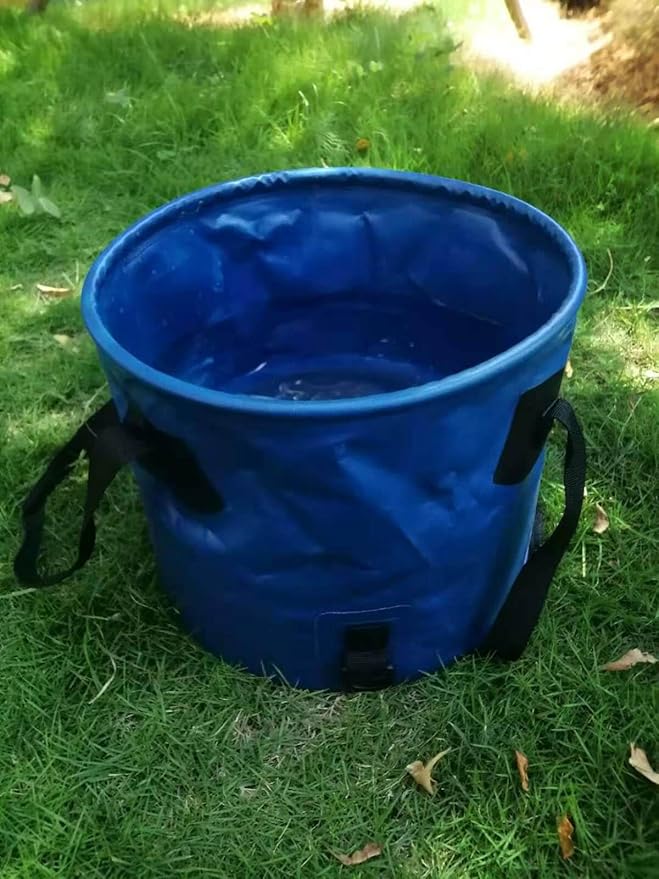 BANCHELLE Collapsible Camping Bucket with Lid 5 Gallon for Traveling Fishing Gardening