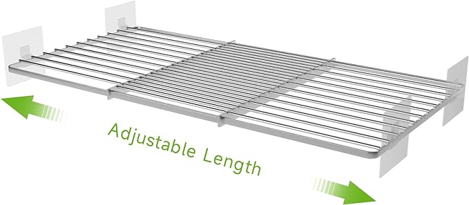 Expandable Closet Shelves Organizers, Adjustable Shelf for Cabinet Rack Storage Wardrobe Shelving for Closets Pantry Cupboard Kitchen Small 1 Pack-NeatNest