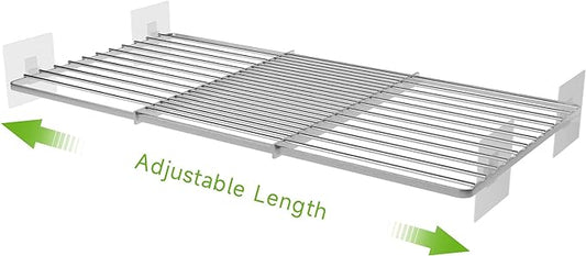 Expandable Closet Shelves Organizers, Adjustable Shelf for Cabinet Rack Storage Wardrobe Shelving for Closets Pantry Cupboard Kitchen Small 1 Pack-NeatNest