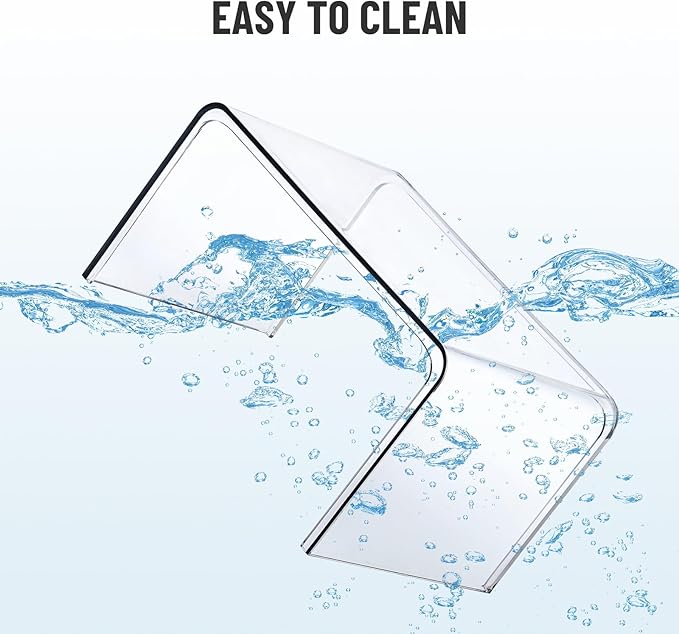 Clear Cabinet Organizer, Shelf Organizer Set of 2 for Kitchen Pantry Organizers and Storage, Display Cabinet Shelf Room Decor Countertop Desk Shelves, Patented Spice Organization for Cabinet-NeatNest