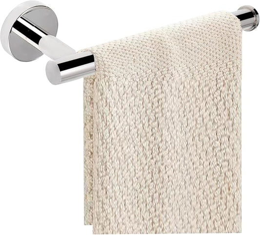 Hand Towel Holder - 9" Modern Design Towel Ring, Thicken SUS 304 Stainless Steel Towel Holder for Bathroom Wall, Contemporary Hand Towel Rack - Chrome