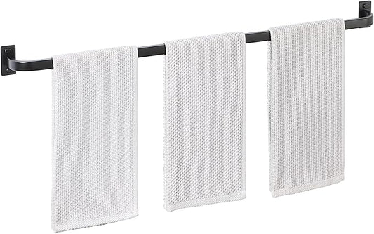 Bathroom Towel Bar, 32 inch Towel Racks for Bathroom Wall Mounted, SUS304 Stainless Steel Heavy Duty Towel Holder Bathroom Accessories Modern Home Decor, Matte Black Finished