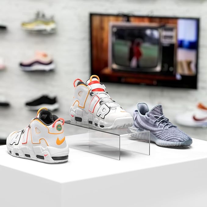 Clear Riser Display Shelf 3pcs, Desktop Rectangular Acrylic Display Shelves Storage Organizer, Acrylic Stands for Funko Pop Figure, Bags, Shoes, Spice Jars, Skincare, Cosmetics - 12-2'', 3'',-NeatNest