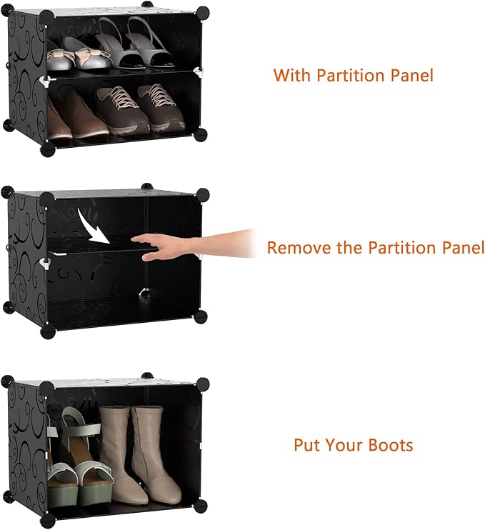 HOMIDEC Shoe Rack, 8 Tier Shoe Storage Cabinet 32 Pair Plastic Shoe Shelves Organizer for Closet Hallway Bedroom Entryway-NeatNest
