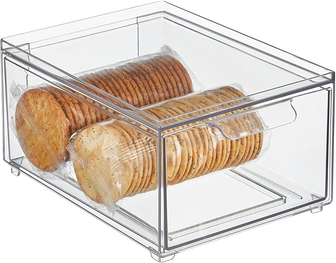 Clarity Pantry Stacking Drawer 8 x 6 x 4 M8 (Pack of 8) - Clear-NeatNest