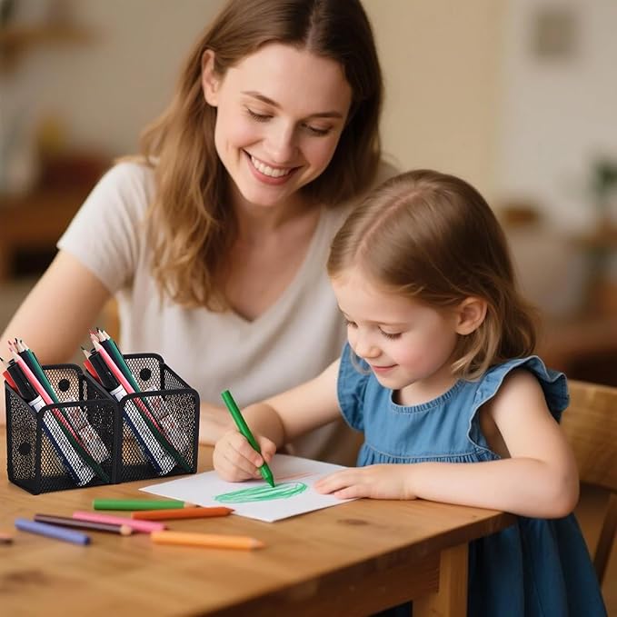 Black Small Magnetic Basket Set of 2, Refrigerator Basket, Magnetic Baskets Heavy Duty, Magnetic Storage for Locker Organizer Holder for Whiteboard Office, 3.7"x2.7"x4.8"-NeatNest