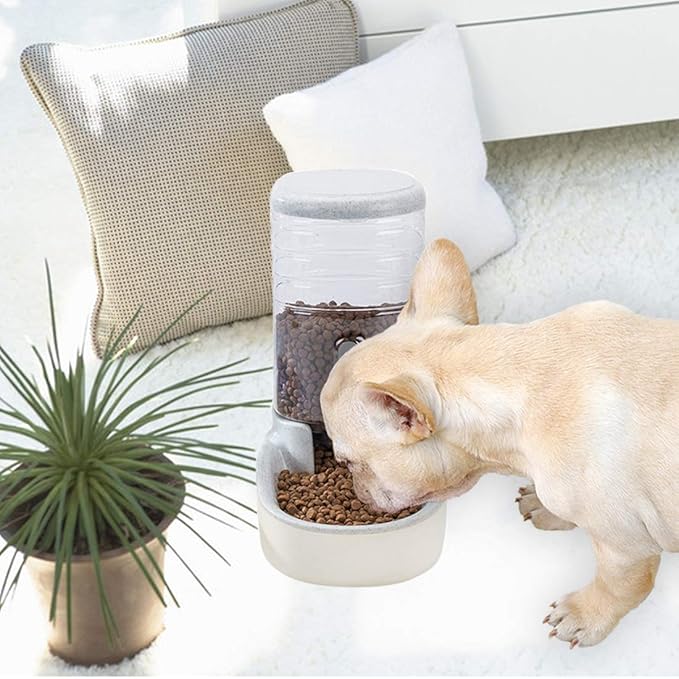 kathson Automatic Replenish Dog Food Dispenser Station,Easily Clean,1 Gallon Gravity Feeder Cat Eating Bowl,Large Capacity Pet Self Feeding for Dogs, Cats Small Pets Puppy Kitten Rabbit Bunny-NeatNest