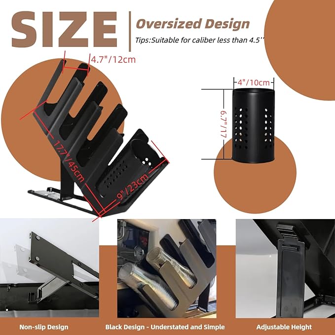 Cup Holder and Lid Dispenser with Straw Storage, Disposable Coffee Paper Cup Plastic Organizer, 7 Adjusting & 4 Compartment, for Cafe Station Bar Kitchen Restaurant Office Home Countertop, Adjustable-NeatNest