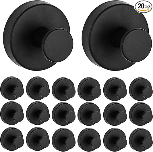 20 Pack Suction Cup Hooks for Shower, Suction Cup Towel Hooks for Bathrooms, Adhesive Wall Hook, SUS304 Waterproof Stainless Steel Hooks for Bathroom, Bedroom, Kitchen, Hotel and Office