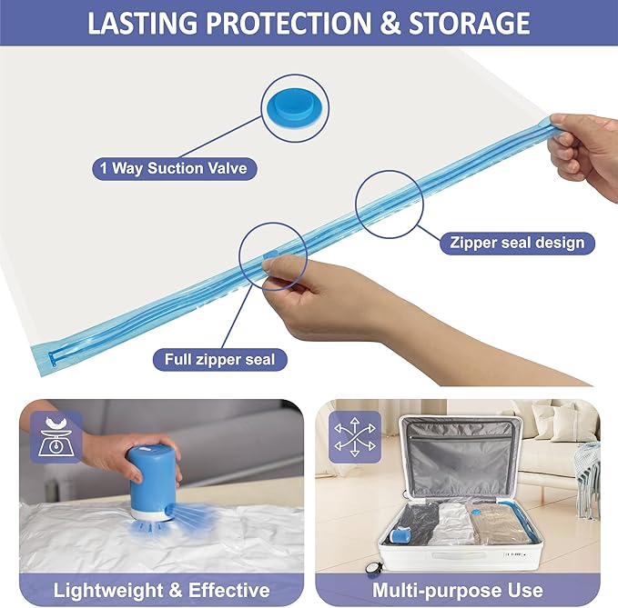15 Pack Space Saver Storage Bags with Electric Air Pump-NeatNest