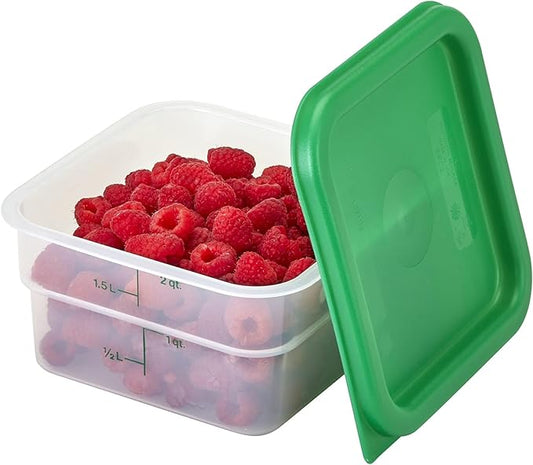 Cambro Food Storage Container - Classic Series Square - 2 QT (Quart) - Commercial Grade for Food Prep (Translucent)-NeatNest