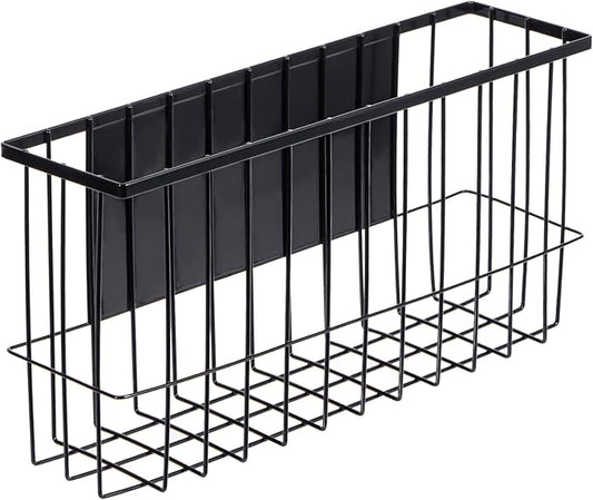 dedoot Magnetic Holder Locker 14.1"x 3.9"x 7" Strong Magnetic Black Mesh Holder Magnetic Basket Organizer Shelf Rack for Whiteboard,Fridge, Sponge, Recipe, Beverage,Refrigerator,Office File Foil-NeatNest