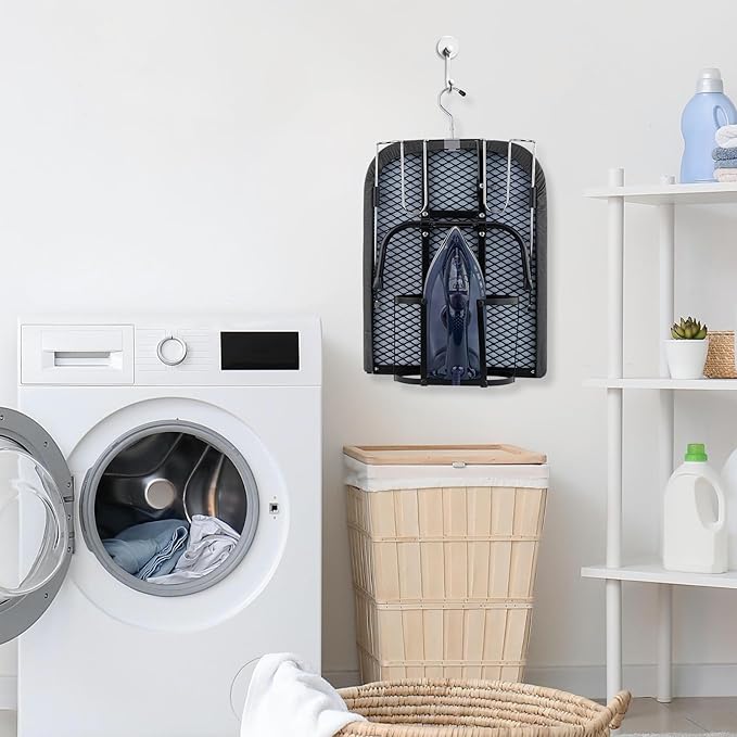 BiJun Small Ironing Board, Foldable Table Top Ompact Portable Mini Ironing Board w/Iron Rest, Set for Dorm Rooms, RVs, Travel Apartments Black-NeatNest