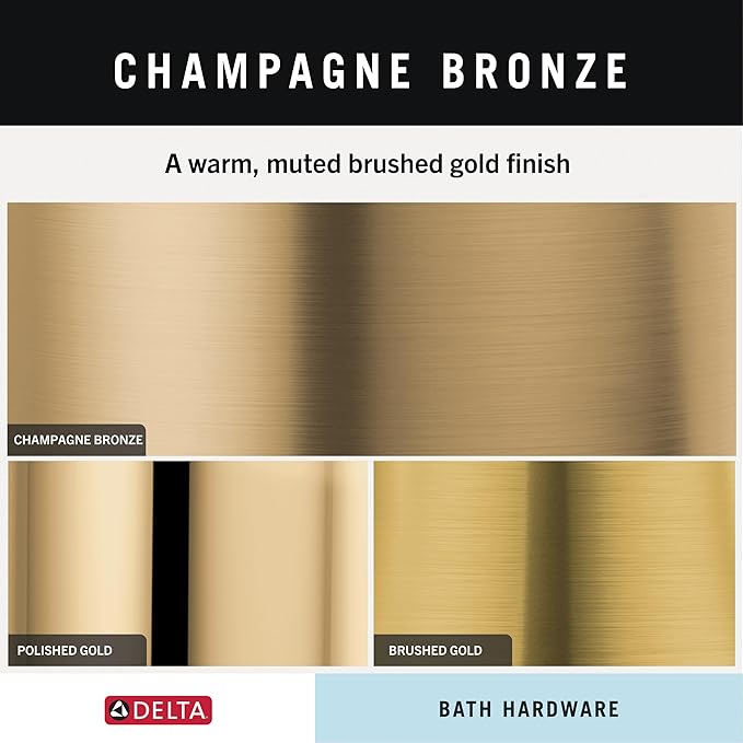 Delta 75935-CZ Trinsic Single Towel Hook in Champagne Bronze-NeatNest