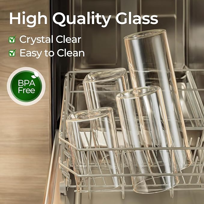 ComSaf 1.9 Qt Glass Storage Containers with Lids, Glass Jars with Lids, Clear Food Storage Jar, Square Canister Set of 3, Pantry Organizers and Storage for Flour Rice Pasta Tea Coffee Bean-NeatNest