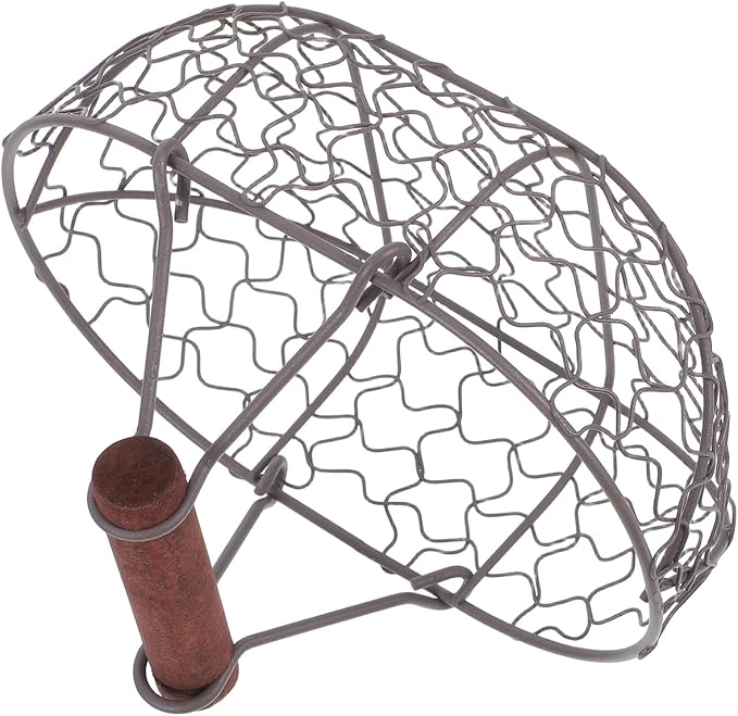 Farmhouse Wire Egg Basket Vintage Style Metal Egg Collecting Basket, Eggs Container Holder for Countertop, Storage for Fresh Eggs, Fruit, Snacks, Party Gathering