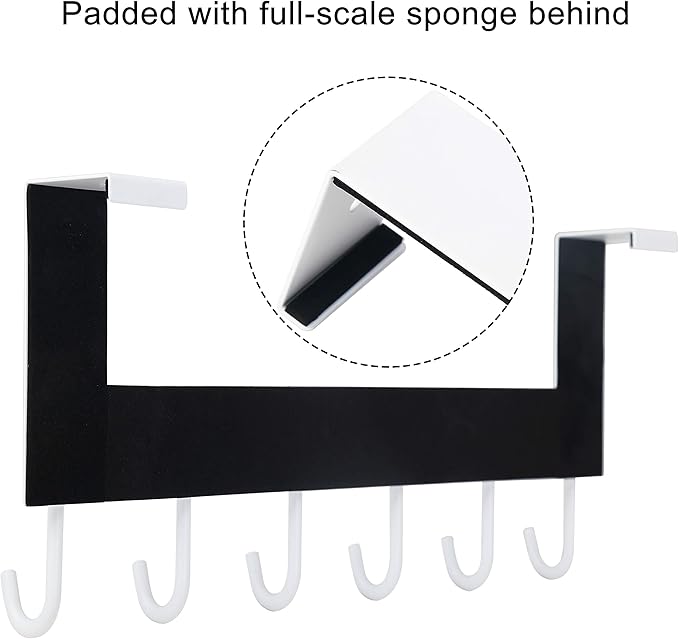 WEBI Over The Door Hooks for Hanging,Door Hanger,Over Door Towel Rack,Door Coat Rack for Towels,Hats,Back of Bathroom,Bronze,2 Packs