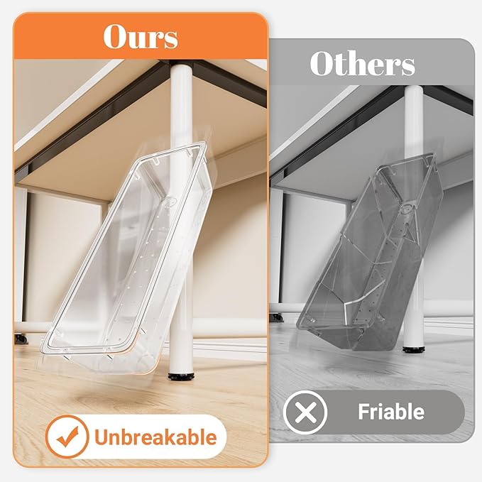 15 PCS Clear Plastic Drawer Organizer Set, 4-Size Acrylic Drawer Storage Trays, Storage Bins for Makeup, Gadgets, and Jewelry in Bathroom, Bedroom and Office, Clear-NeatNest