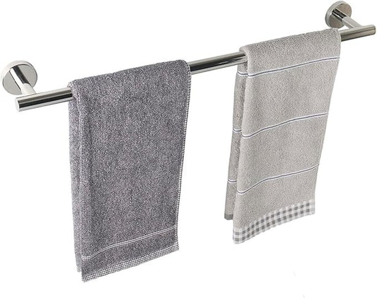 TocTen Bath Towel Bar - Thicken SUS304 Stainless Steel Bathroom Towel Holder, Towel Rod for Bathroom Heavy Duty Wall Mounted Towel Rack Hanger (20 in, Chrome)