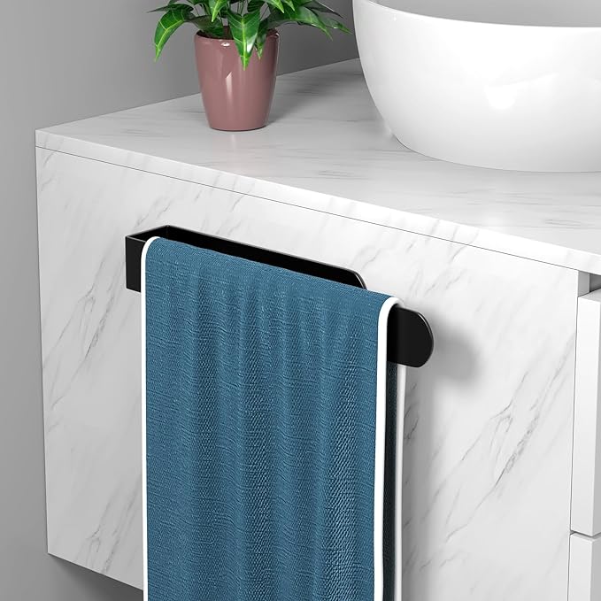 HUFEEOH Hand Towel Holder, Towel Hanger for Bathroom, Self Adhesive Bathroom Towel Holder Towel Bar, Towel Holder for Kitchen Cabinet