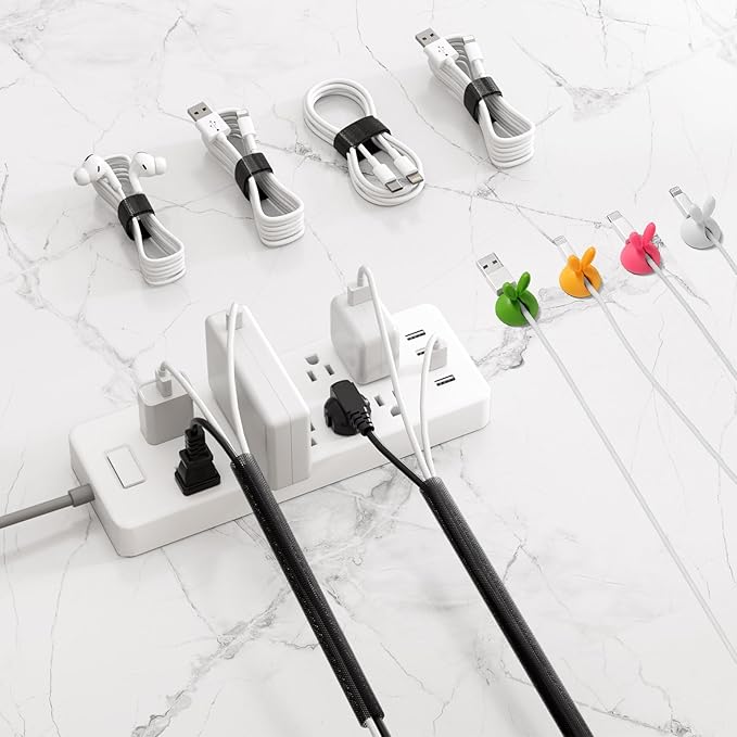 Large Cable Management Box - Stylish Wire Organizer, Wire Concealer and Wire Management Box - Wire Management Box Tall Design for Easy Access（NO Power Strips or Chargers）