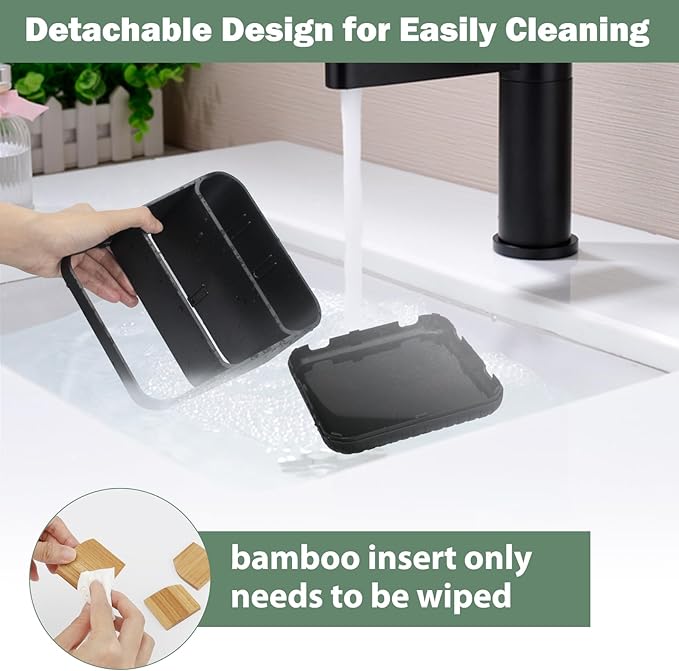 Chintu Toothbrush Holders Bathroom Countertop Organizer-Electric Tooth Brushing Holder 6 Slots Toothbrush Caddy for Counter Organization Kids Family Toothpaste Holder for Vanity Storage Black-NeatNest