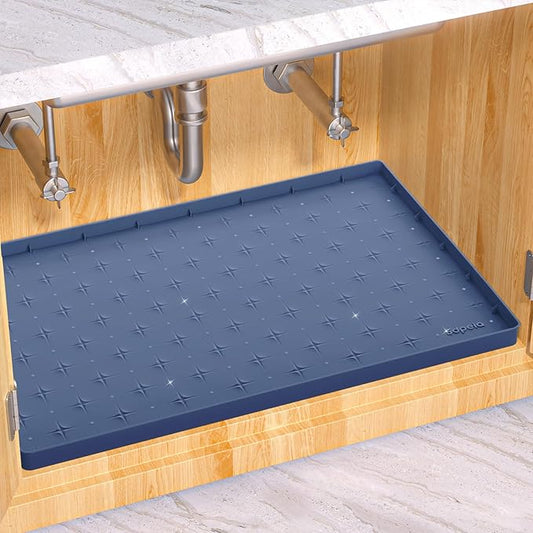 Sdpeia Under Sink Mat for [31" x 22"] Cabinet, Upgraded Silicone Waterproof Mat Kitchen Cabinet Liner Cabinet Protector Kitchen Organizers and Storage-NeatNest