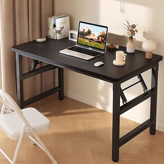 31.5 Inch Folding Table，Square Folding Desks for Small Space,Small Foldable Desk No Assembly,Black.-NeatNest