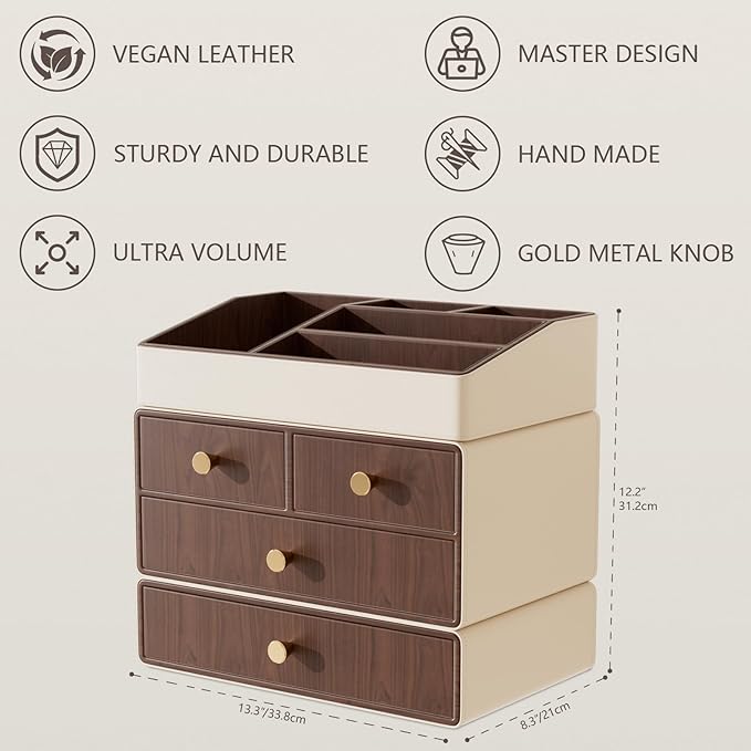 Vanity Organizer,Make up Organizers for Vanity,Skin Care Organizer,Makeup Organizer for Vanity,Makeup Storage,Vanity Organizers for Bedroom/Bathroom,Birthday Gifts for Women,Gifts for Mom