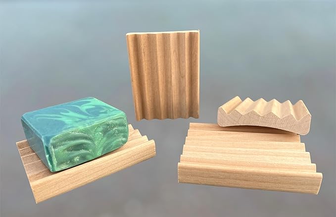 2 Pack Elevation Alder Natural Wood Soap Dish, 100% Handcrafted in the USA, Makes Soap Last 2X Longer, Soap Bar Holder for Kitchen or Bathroom-NeatNest