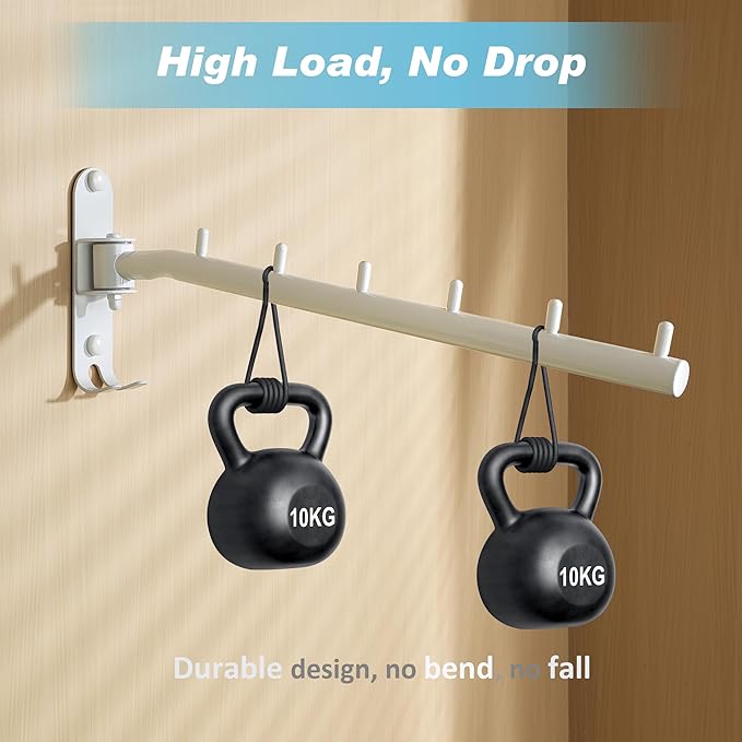 Alise Swivel Clothes Hanger Rack, Stainless Steel Laundry Wall Mounted Drying Rack, Space Saver Clothing Hanging With for Closet Bedroom Laundry, White, 2 Pack-NeatNest