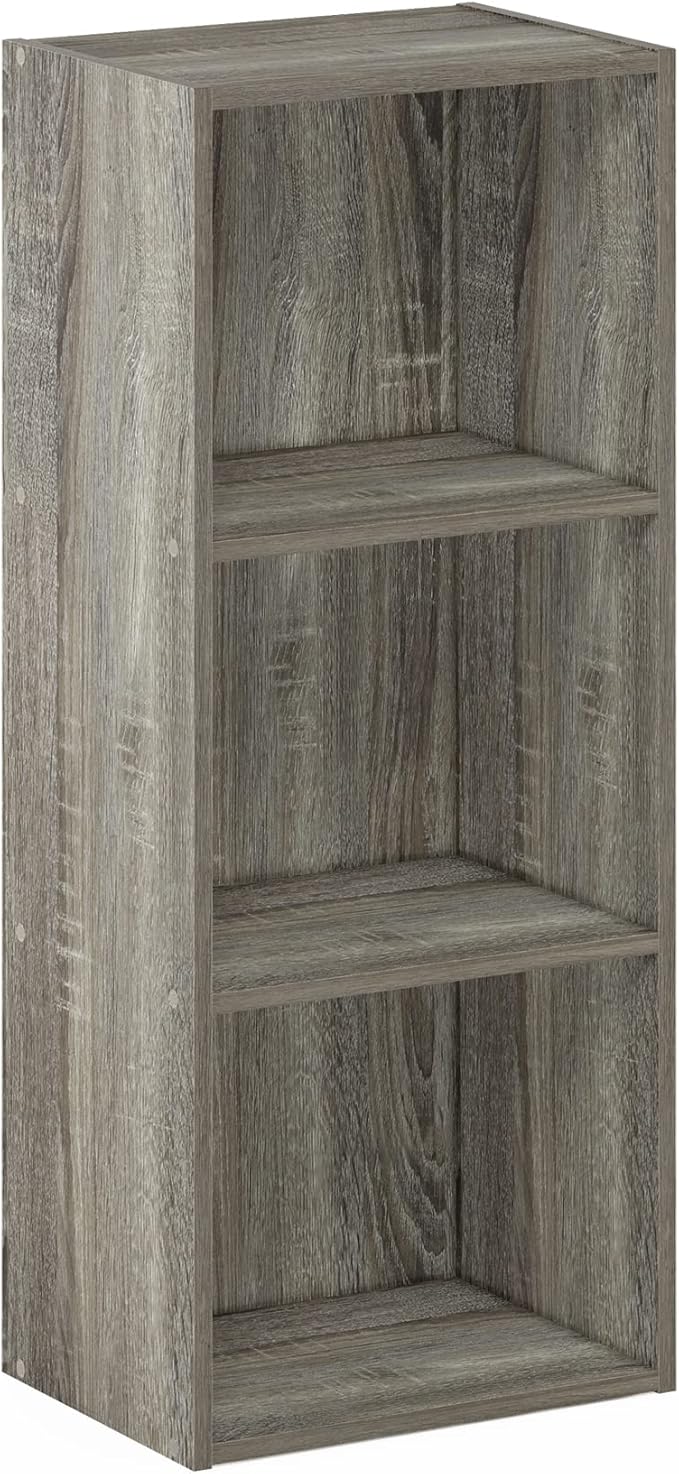 Furinno Luder Bookcase / Book / Storage , 3-Tier, Frenck Oak-NeatNest