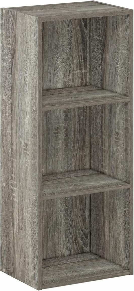 Furinno Luder Bookcase / Book / Storage , 3-Tier, Frenck Oak-NeatNest