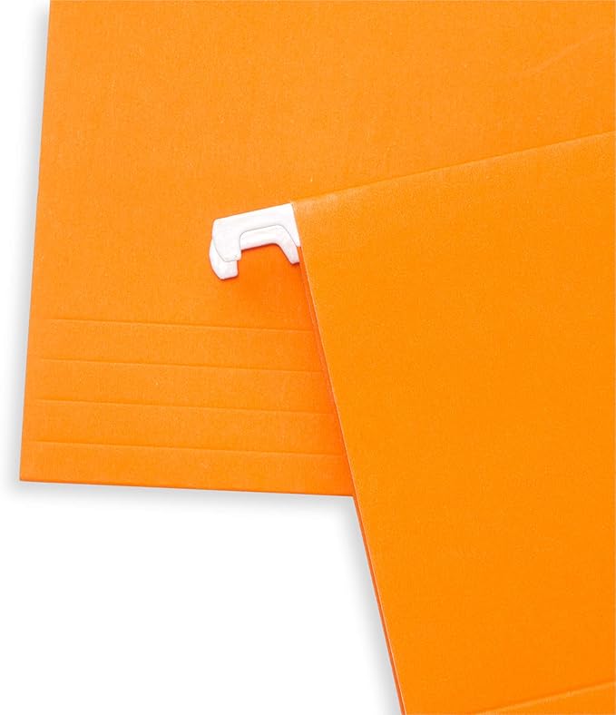 Blue Summit Supplies Hanging File Folders, 25 Reinforced Hang Folders, Designed for Home and Office Color Coded File Organization, Letter Size, Orange, 25 Pack-NeatNest