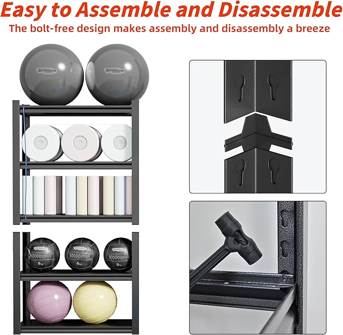24" W Garage Shelving,5-Tier Heavy Duty Shelving Unit,3000LBS Adjustable Metal Storage Shelves,Storage Rack Units for Industrie,Shed,Warehouse,Basement,Black,24" W x 16" D x 63" H-NeatNest