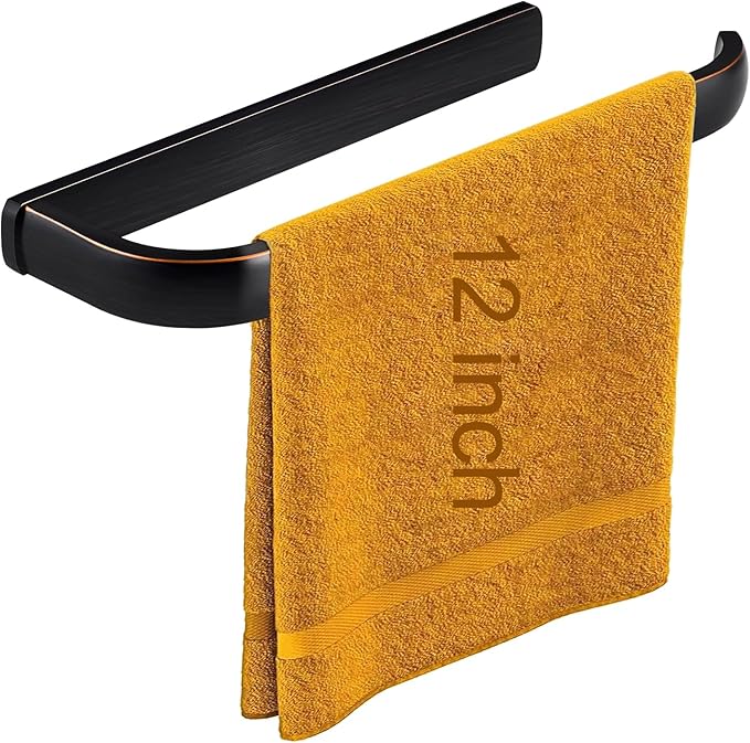 BESy Brass Hand Towel Bar for Bathroom Oil Rubbed Bronze, Rustproof Wall Mounted Towel Rack Hanger Bathroom Hardware Accessories Towel Holder 12 Inch-NeatNest