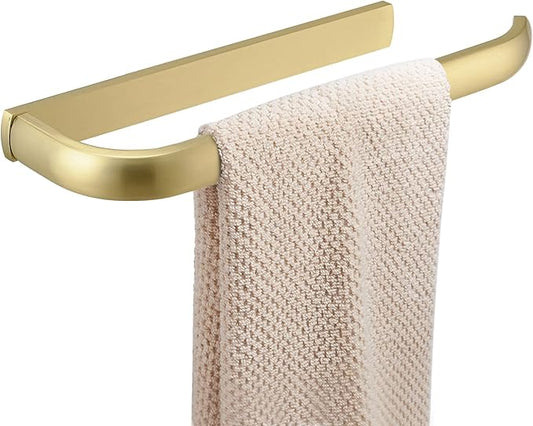 BESy Brass Hand Towel Bar for Bathroom Brushed Gold, Rustproof Wall Mounted Towel Rack Hanger Bathroom Hardware Accessories Towel Holder 12 Inch-NeatNest