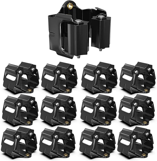 Mop and Broom Holder Big Size Hanging 1 KG Extra,Broom Holder 12 Pack,Wall Mount for organizing mop broom in Garden Laundry Room Cleaning Bathroom Kitchen Garage(Black)-NeatNest