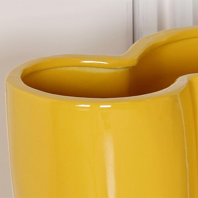 Ceramic Boot Umbrella Stand Boots Vase Freestanding Umbrella Bucket Ceramic Umbrella Rack Home Decor Piece for Home Decor, Office, Apartment, Hotel, Bars,14''H-NeatNest