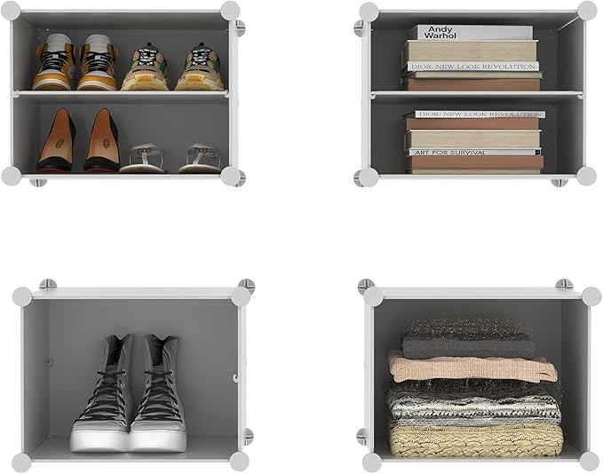 AWTATOS Shoe Rack, 6 Tier Shoe Storage Cabinet with Door, 32 Pair Shoe Organizer Shelves for Closet Hallway Bedroom Entryway, White-NeatNest