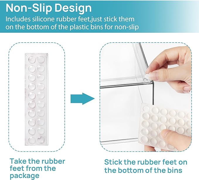 Vtopmart 10 Pack Clear Small Stackable Storage Drawers,Acrylic Bathroom Makeup Organizer,Plastic Storage Bins For Vanity, Undersink, Kitchen Cabinets, Pantry, Home Organization-NeatNest