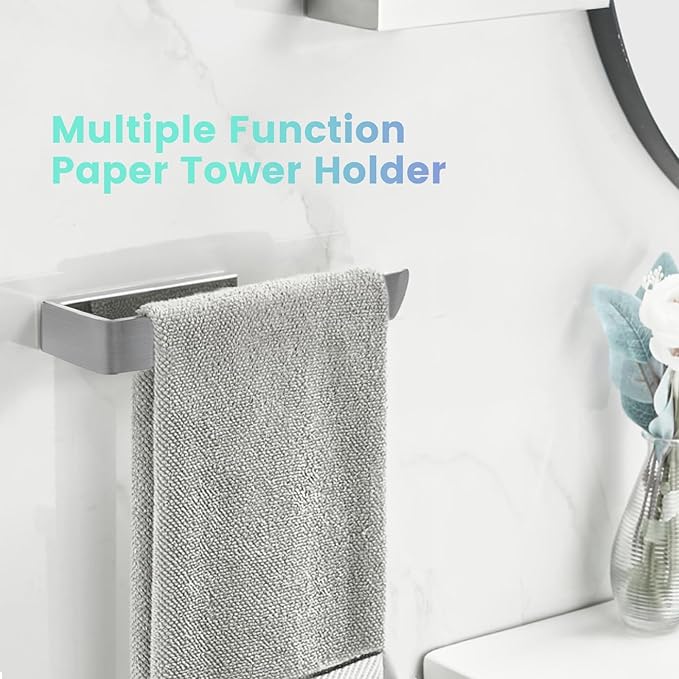 Hand Towel Holder, Self Adhesive Towel Ring, SUS 304 Stainless Steel Brushed Towel Racks, Towel Bar for Bathroom Wall, Kitchen