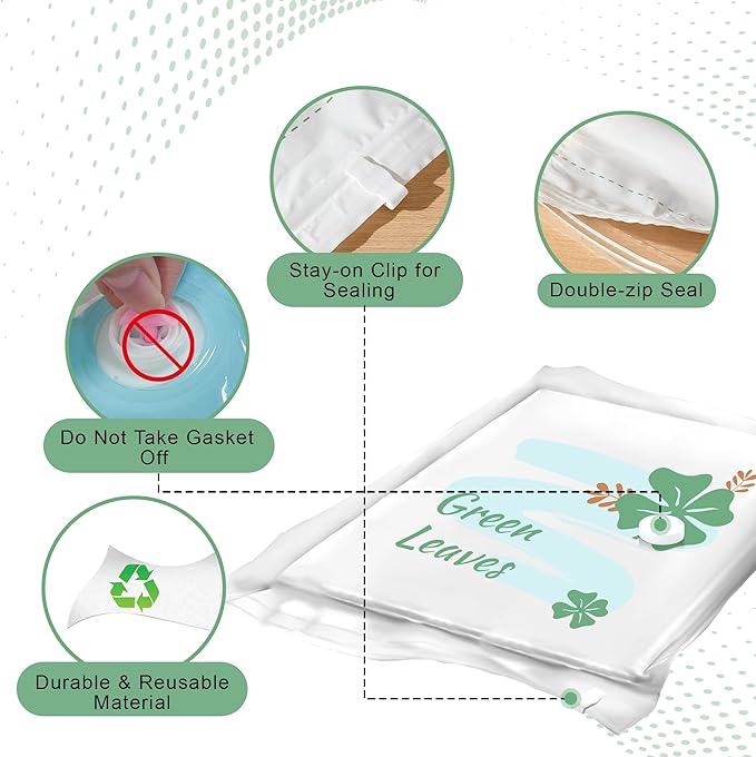 18 Pack Vacuum Storage Bags for Travel Clothing with High Pressure Electric Pump, 3 Sizes Large/Medium/Small Space Saver Bag Vacuum Sealed for Luggage Blankets, Vacuum Seal Bag for Bedding Comforters-NeatNest